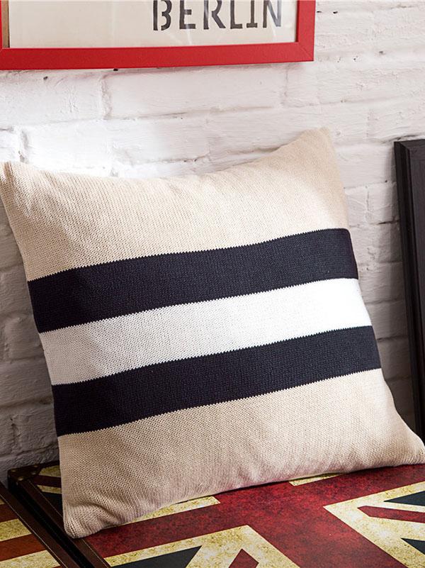 British Style Plaited Striped Pillow Case