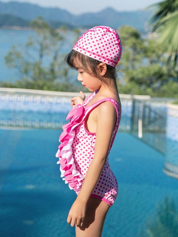 AONIHUA Polka-dot Bowknot One Piece