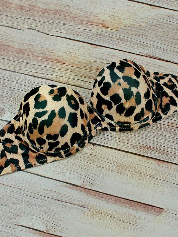 Leopard-Print Underwired Bikini Swimsuit