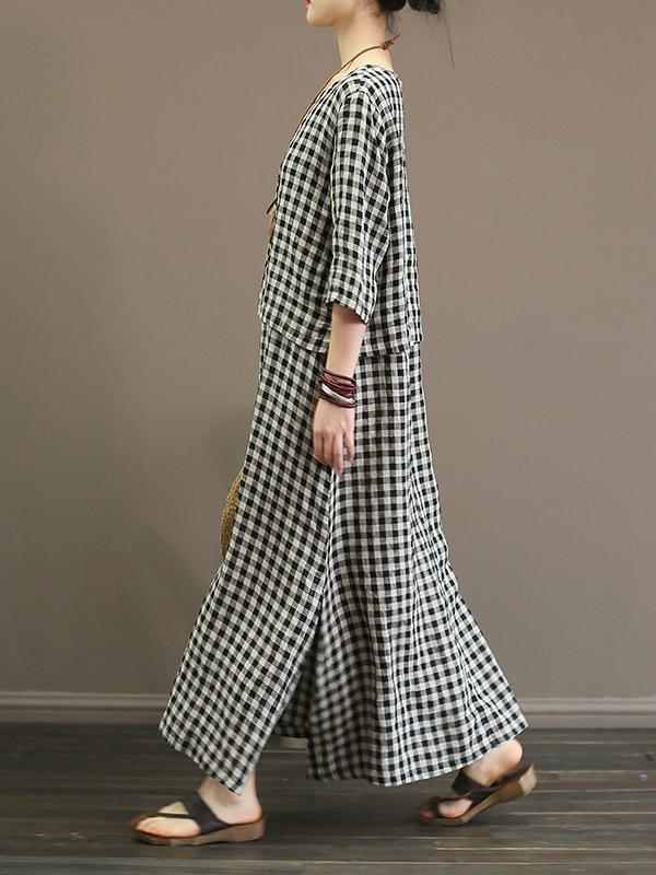 Vintage Original Plaid Maxi Dress