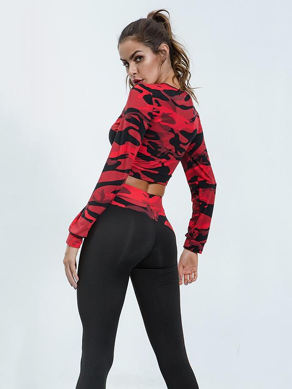 Camo Sport Tee And Leggings Suits