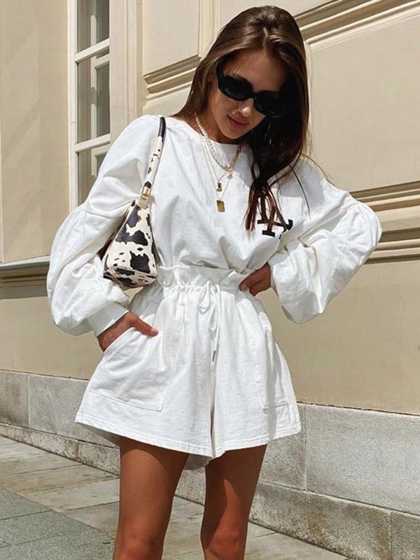 Casual Loose Lace-Up Shorts