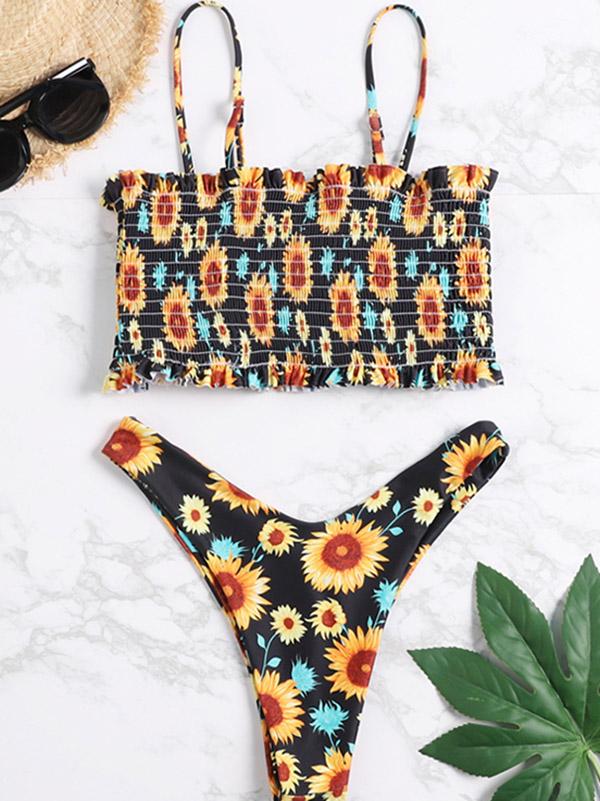 Smock Bandeau Bikini Set