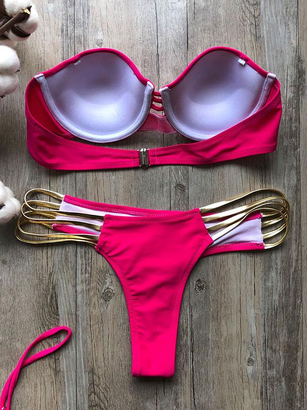 Contrast Balconette Bikini Set