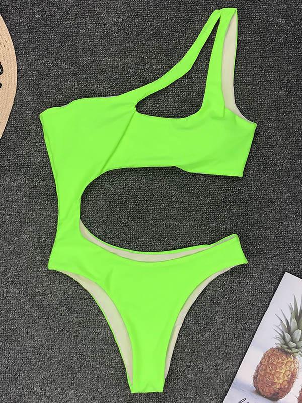 Neon Hollow One Piece Swimsuit