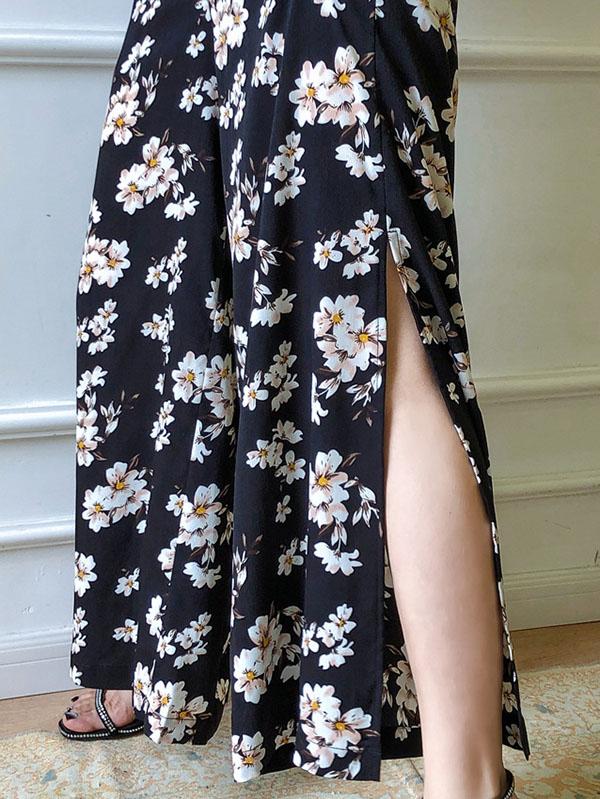 Casual Floral Split-side Suits