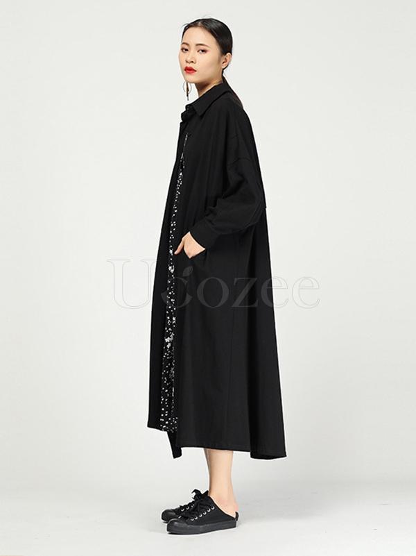 New Casual Pure Color Long Shirt Cover-up