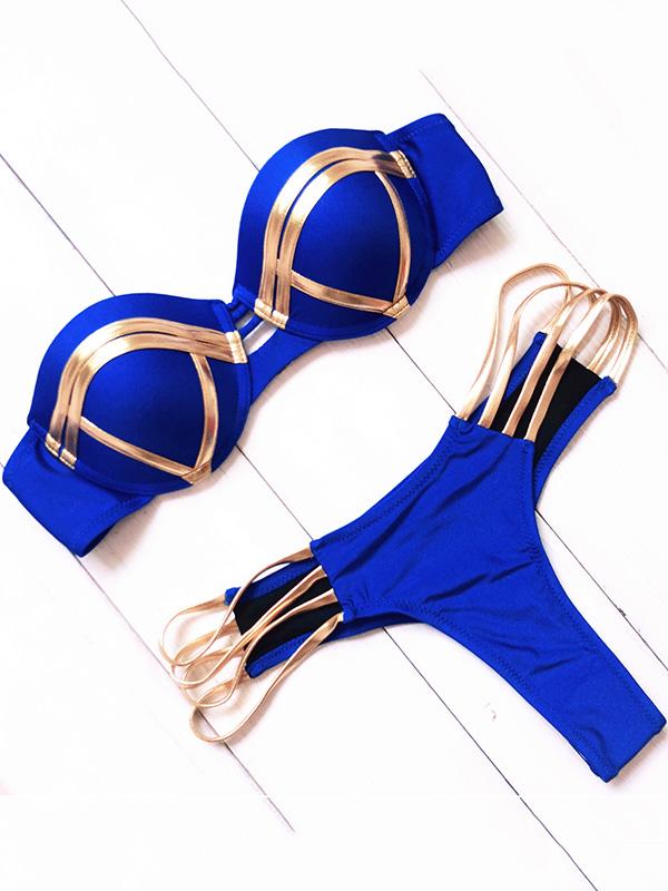 Contrast Balconette Bikini Set