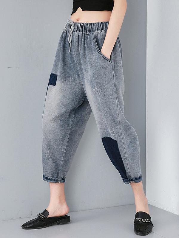 Loose Split-joint Harem Pants