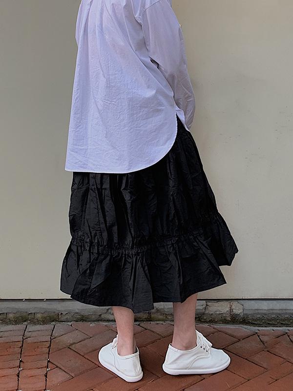 Chic Elastic Waist Puff Skirt