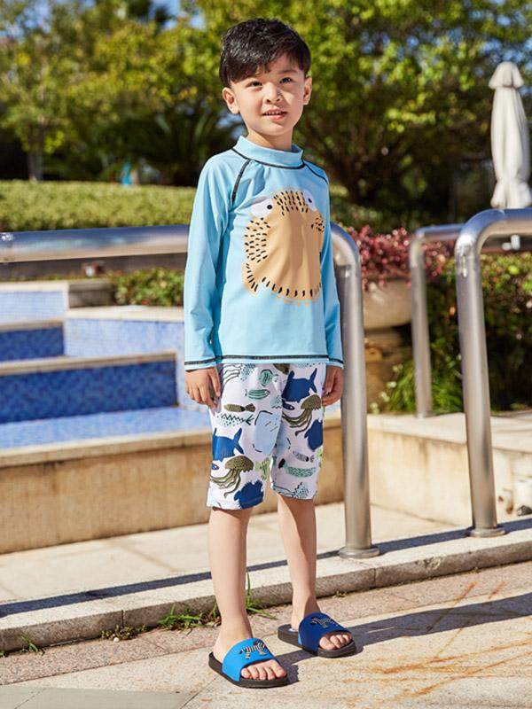 AONIHUA Long Sleeves Little Boy Swimwear