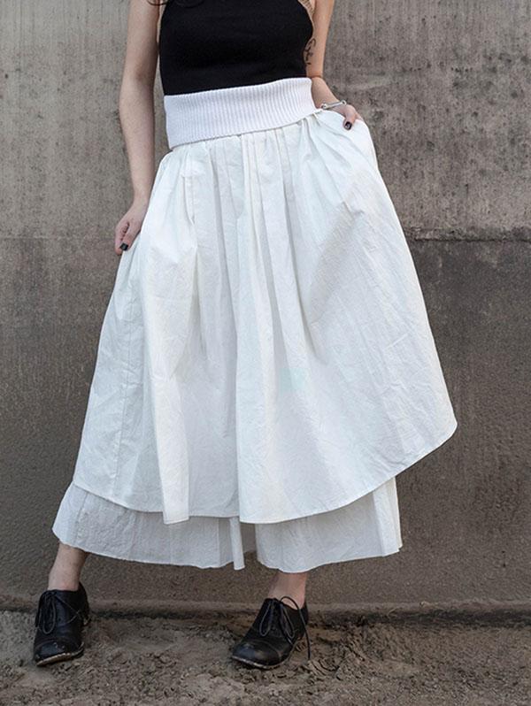 Simple White Bubble Skirt