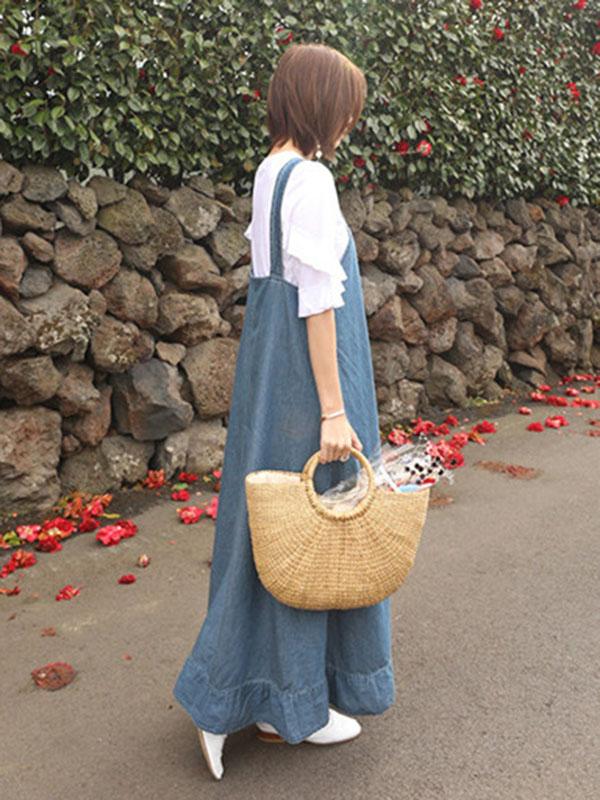 Casual Jean 2-pieces Long Dress