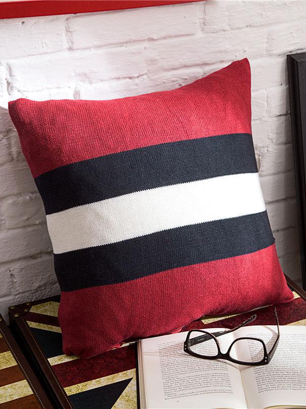 British Style Plaited Striped Pillow Case