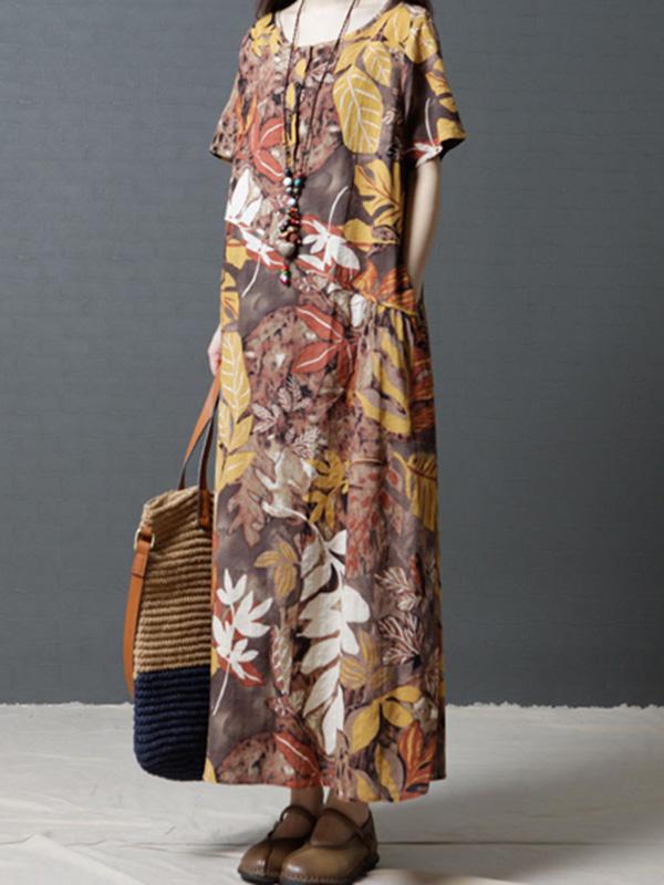 Loose  Oversize Printed Maxi Dress