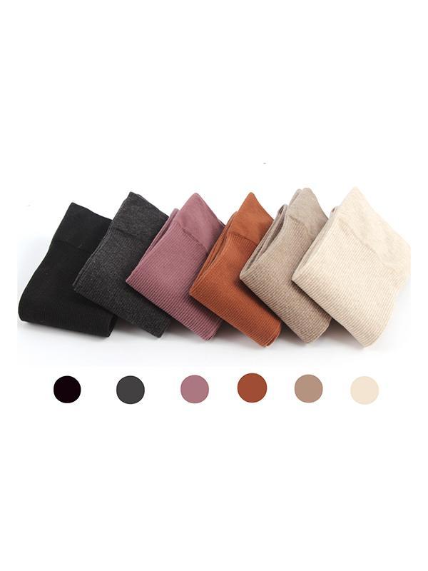 Classical Cotton Soft Stockings in Six Colors