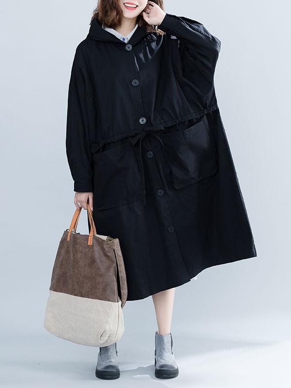 Loose Oversize Solid Winter Trench Coat