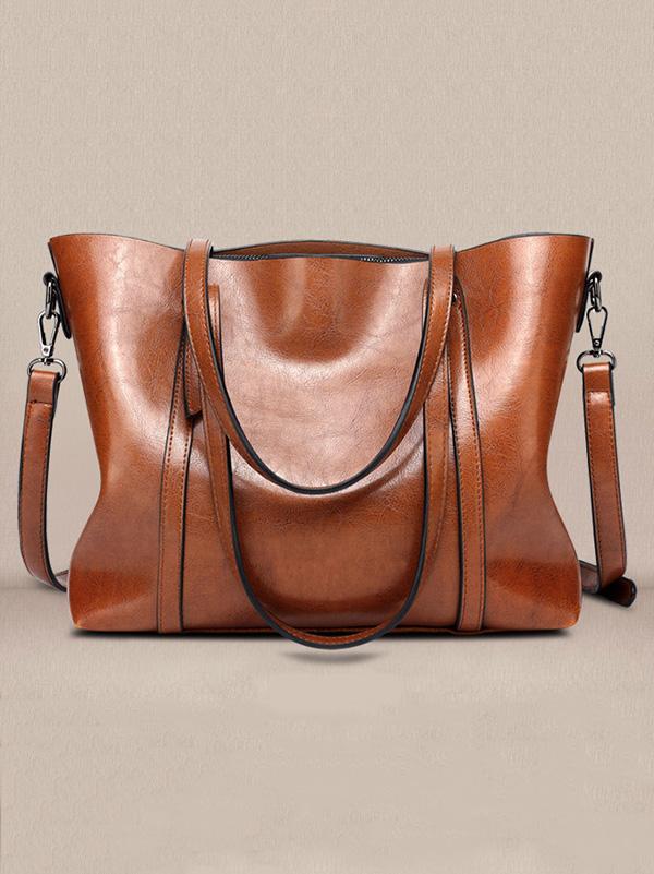 Fashion Solid Tote Bag