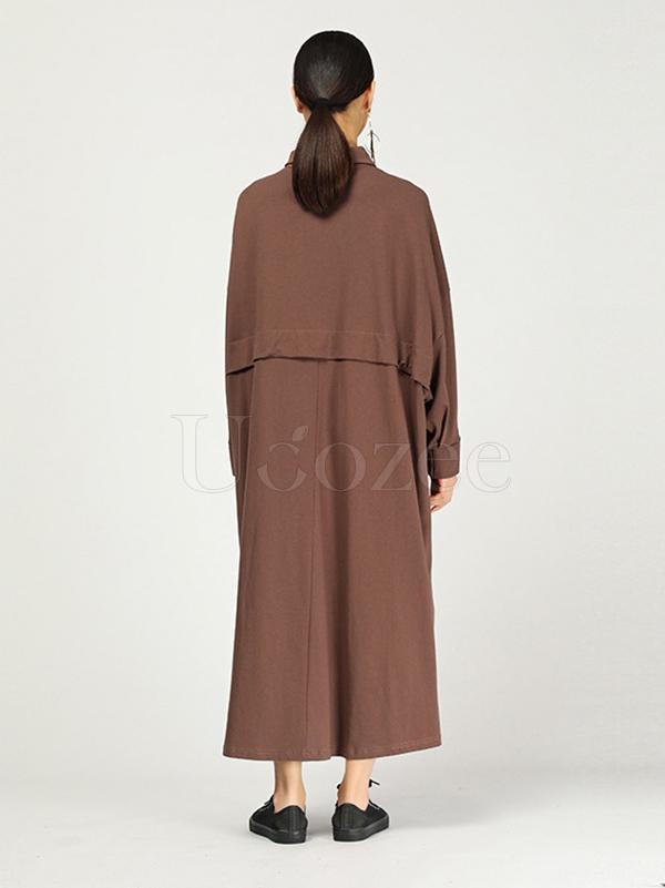 New Casual Pure Color Long Shirt Cover-up