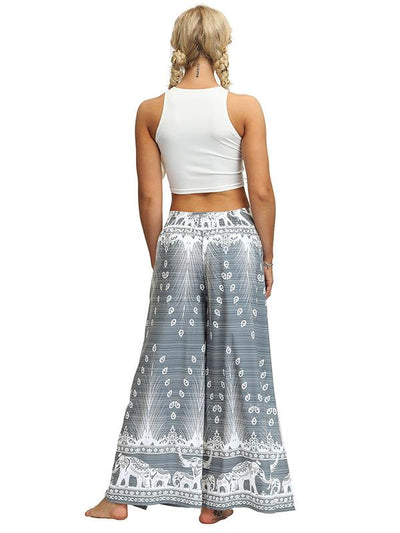 Front Split Digital Printed Yoga Pants