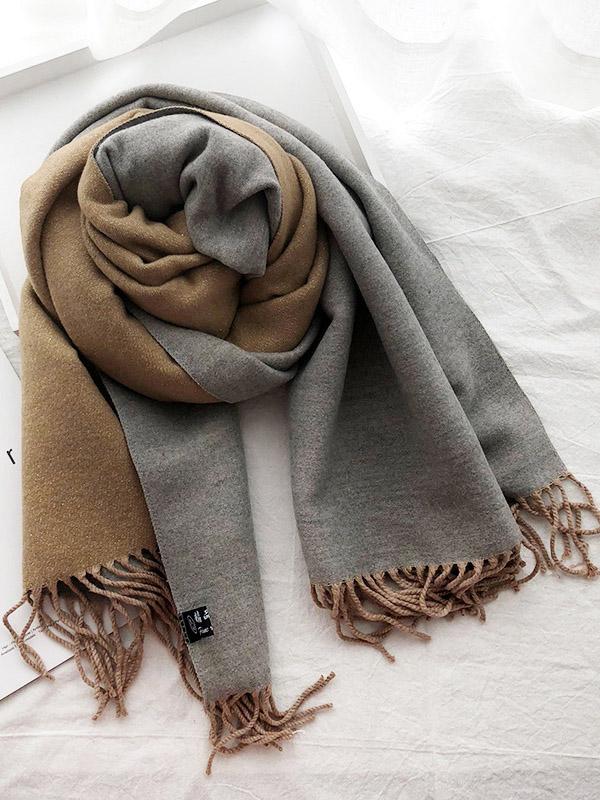 Two-sided Cotton Warmer Scarf