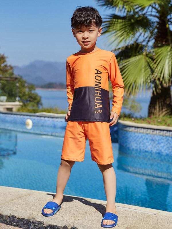 AONIHUA Color Block Boy Swimwear