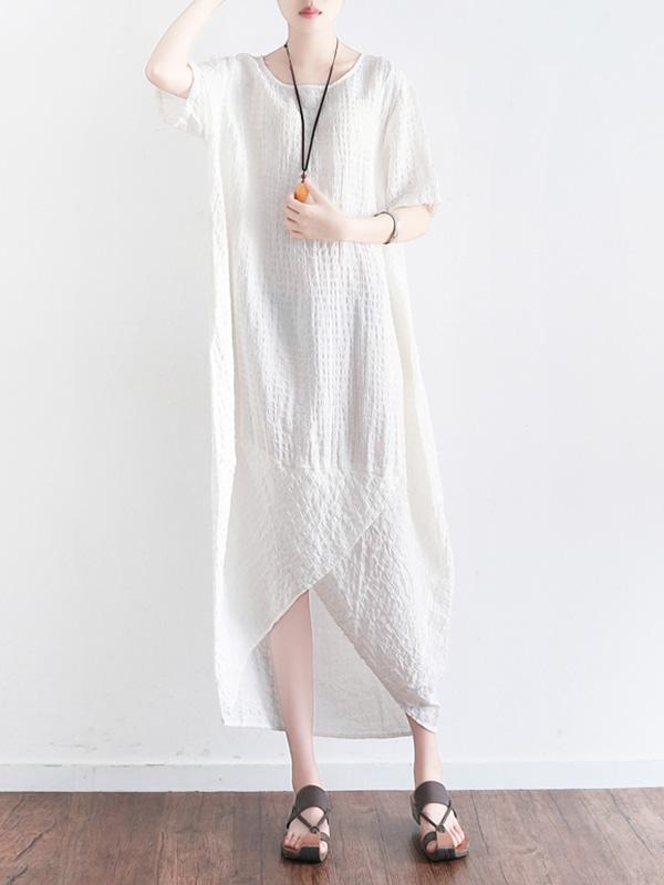 Summer Jacquard Split-joint Split-front Long Dress