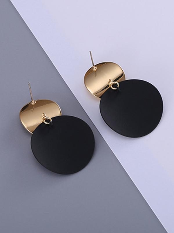 Metal Split-joint Fashion Earrings