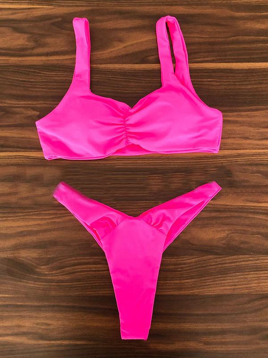 Sexy Ruffled Split Type Bikinis Swimwear