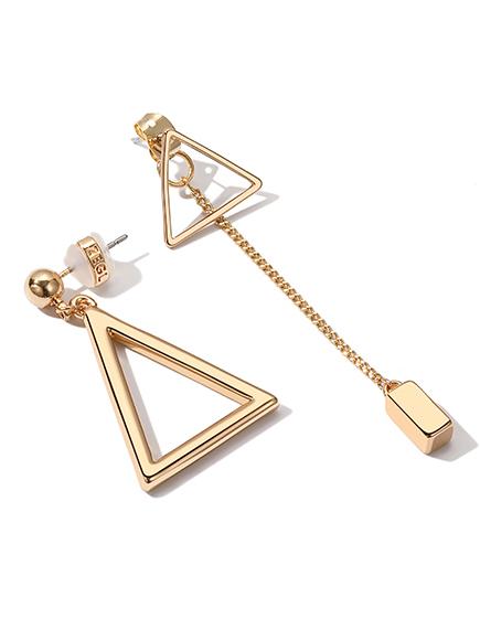 Asymmetric Geometry Eardrop Earrings