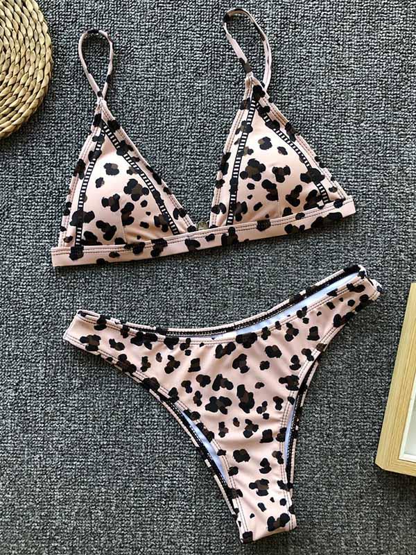 Sexy Leopard Print Bikinis Swimsuit