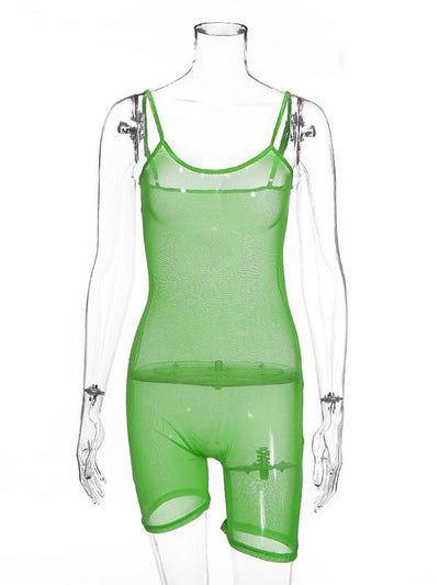 Casual See-through Hollow Gauze Rompers