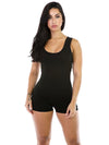 Solid Round Neck Yoga Romper