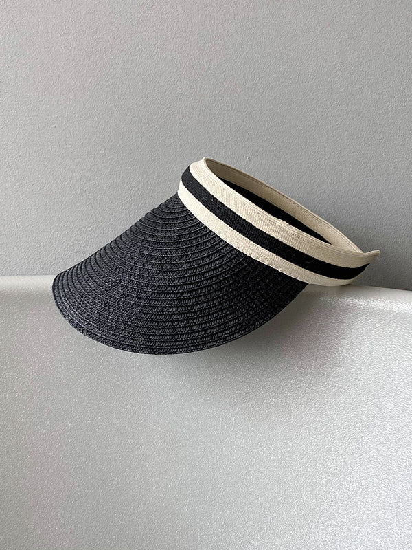 Simple Summer Contrast Color Straw Sun Hat