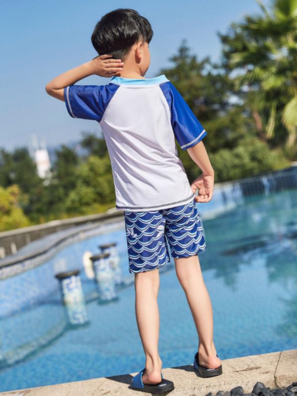 AONIHUA Waves Printed Bottom Little Boy Swimwea