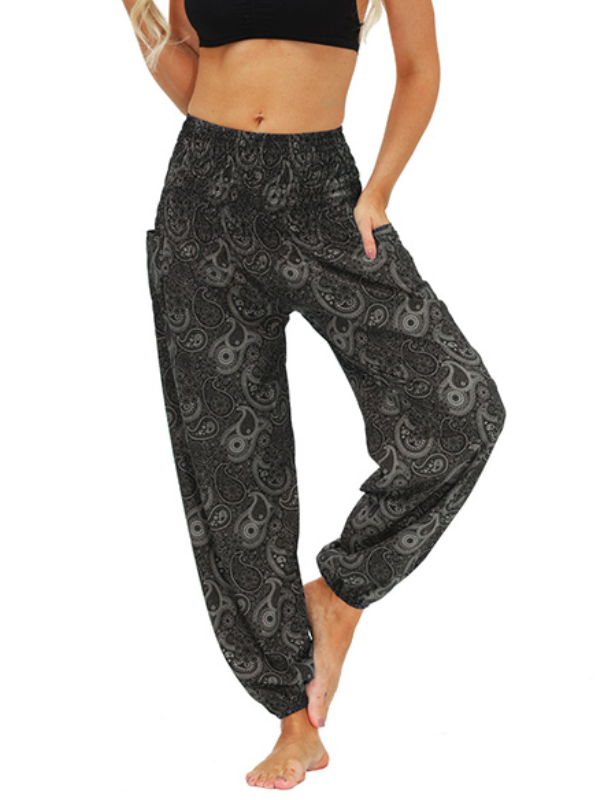 Bohemia Printed Elastic High Waisted Knickerbockers& Yoga Pants