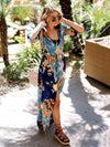 Floral Bandage Split-front Beach Cover-ups