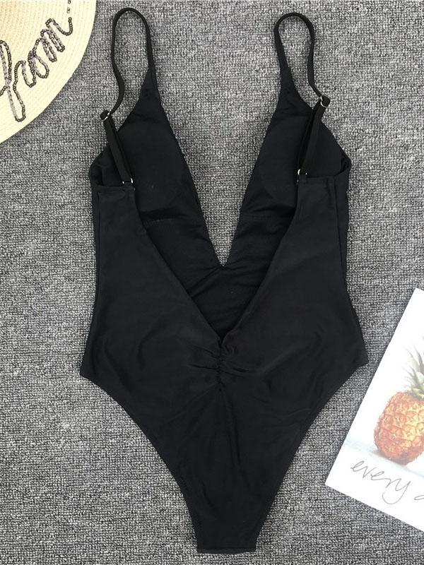 Deep V-neck Sexy Bohemia One-piece Swimwear