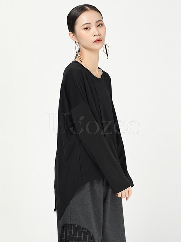 Casual Comfortable Split-side T-shirt