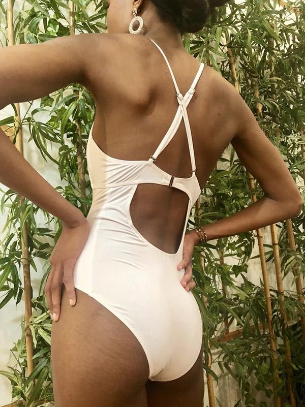 Sexy Cross Hollow One-Piece Swimwear