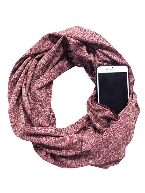 Simple Functional Zipper Colorful Scarf