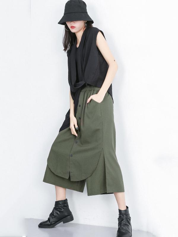 False-Dress Wide Pants