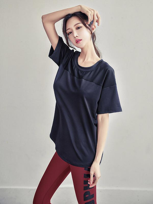 Short Sleeve Loose Tees And Leggings Suits