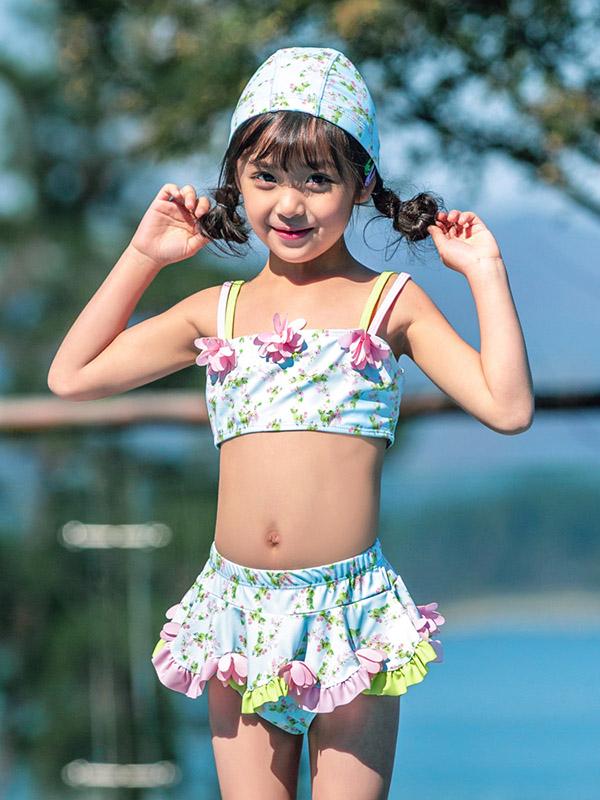 AONIHUA Floral Lovely Girl Two Piece Swimwear