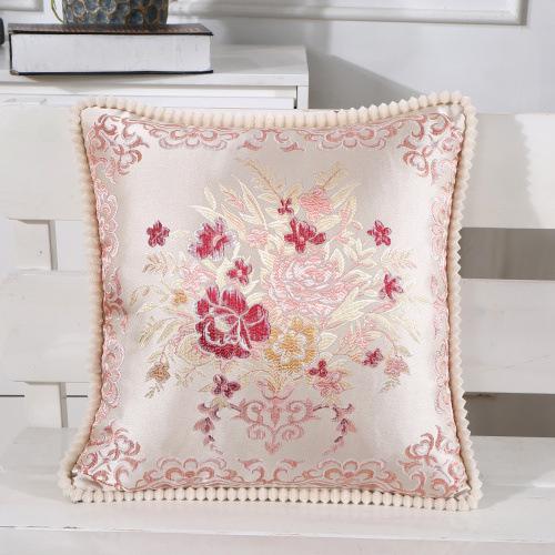 Printed Embroidered Pillow Case