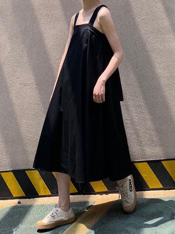 Casual Bowknot Designed Slip Dress