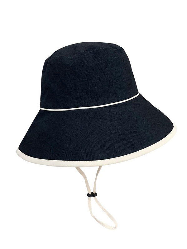 Color Matching Sun-Protection Big-Brim Fisherman Hat