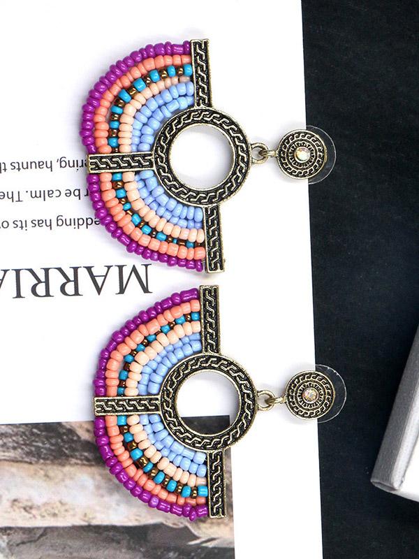 Bohemia 3 Colors Fan-shaped Earrings Accessories