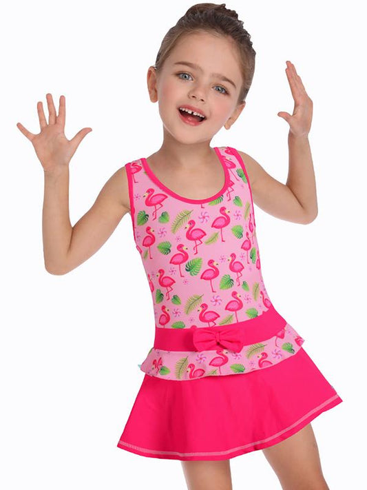 Fashion Flamingo Printed Kids Swimwear