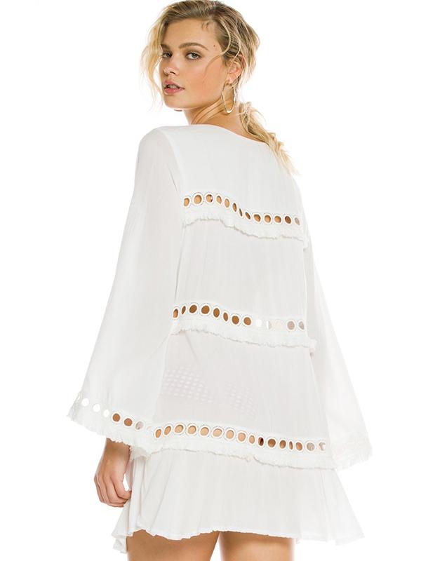 Bandage Hollow Ruffled Cover-ups